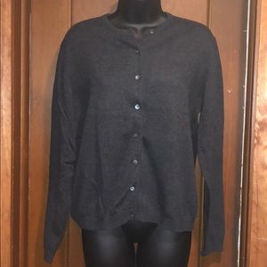Lands End Grey Cardigan